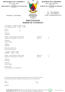 power of attorney